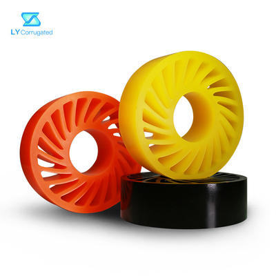 TUV 물결모양 머신 부분 pu는 휠 330mmx220mmx70mm을 코팅했습니다